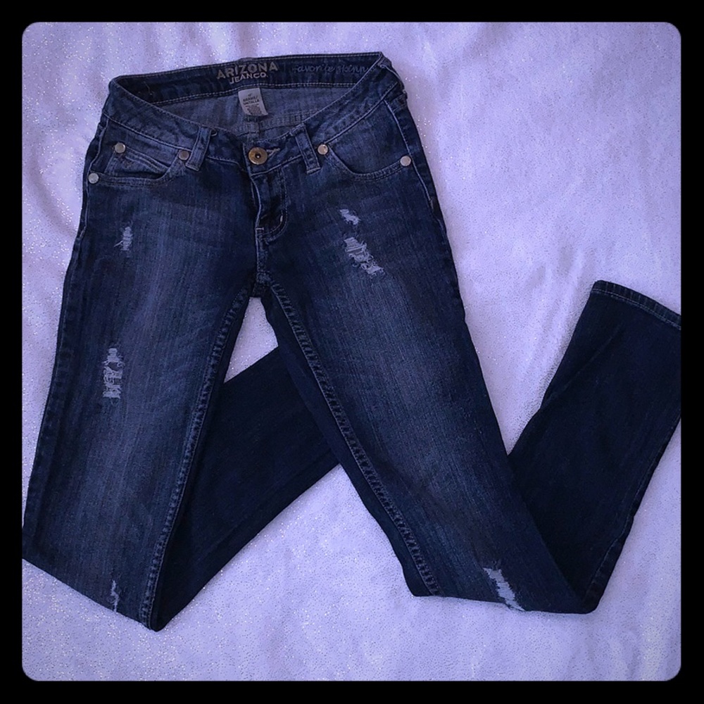 (2 for $20)Arizona Jean Co Distressed Skinny Jeans